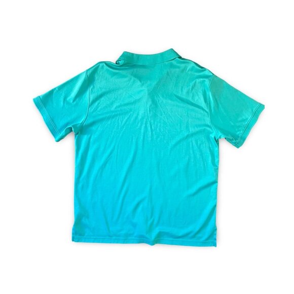 LL Bean Men's Pima Cotton Short Sleeve Polo Shirt Blue Green Size Large Reg - Picture 2 of 6